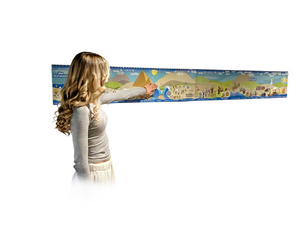 Bible Story Timeline for Kids, 12" x 102" (8.5 Feet Long) Bible History and Dates