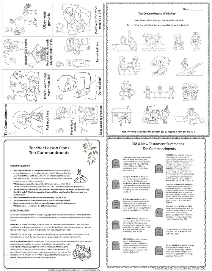 Ten Commandments Wall Chart for Kids, 17