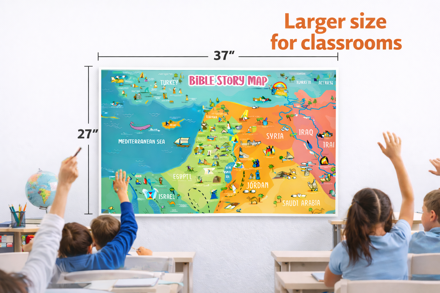 Bible Story Map Wall Chart 2 Sizes