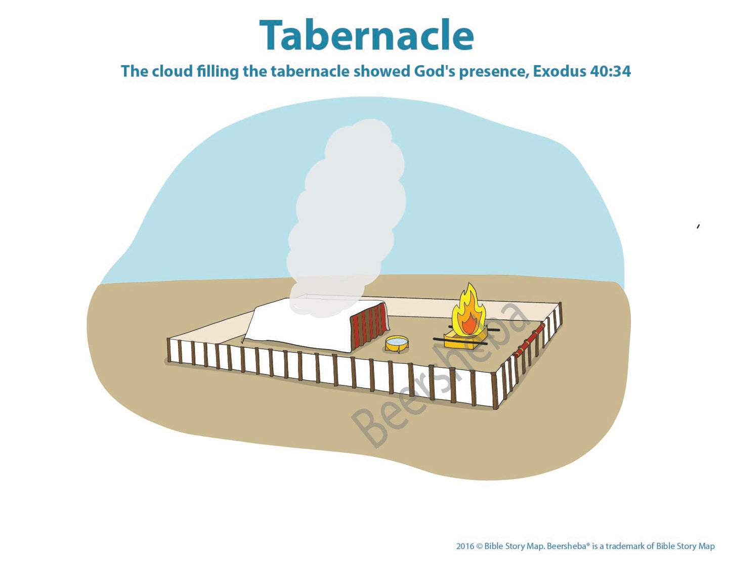 Tabernacle and Cloud Printable Digital Download 8.5" x 11"