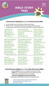 New! Bible Story Tabs - Set of 90 sticker tabs to add to your Bible for quick reference.