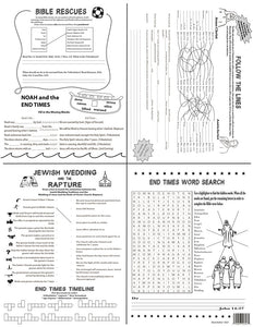 Bible End Times Poster 17" x 22" Plus 4 Printable Worksheets